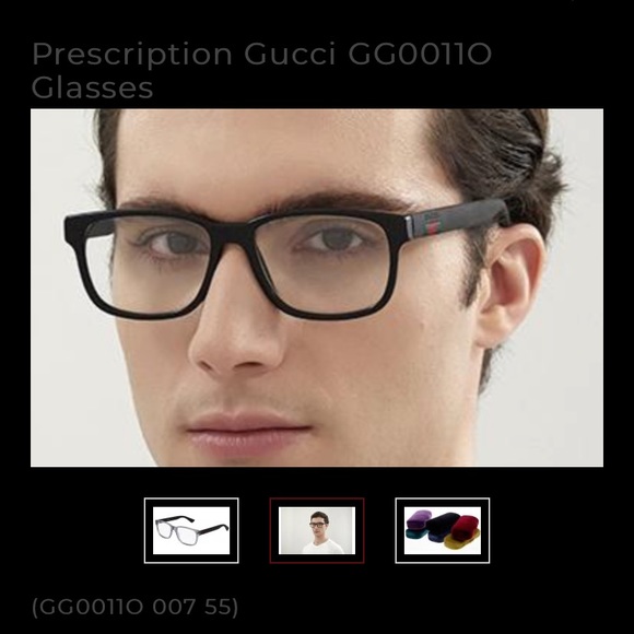 NEW Gucci Clear Rim with Black Eyeglasses Frames - Picture 6 of 6